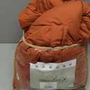 ROSGONIA Queen Comforter Set Burnt Orange, 3pcs (1 Boho Terracotta Comforter & 2 Pillowcases), Lightweight Fall Bedding Rust Blanket All Season Quilt, Queen Comforter 90"x90"