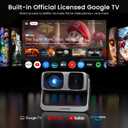 HAPPRUN 2500 ANSI Google TV Built-in Smart Movie Projector for Home Theater