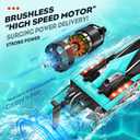 BEZGAR RC Boat, 18 inch Big Brushless Remote Control Boat for Adults and Kids, 55 KPH Large Fast RC Speed Boats with 2500mAh Battery, Ideal Waterproof Toy Boats for Lakes - HJ816 Green, 18.74 inches