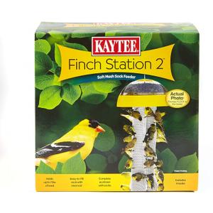 Kaytee Wild Bird Finch Station 2 Soft Mesh Sock Feeder, Includes, Yellow, 4 Socks (4 Count (Pack of 1))