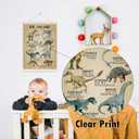 TWRVI Dinosaur Inspirational Poster Hanger with Wood Frame, You Are Positive Affirmations Wall Art Decor for Kids, Motivational Posters for Kids Boys Nursery Room Bedroom Playroom Decor, 12x16 Inch