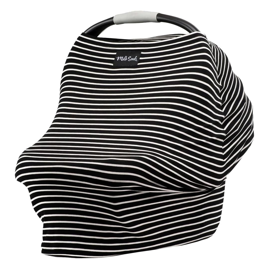 Milk Snob Original 5-in-1 Cover - Nursing Cover for Breastfeeding - Baby Car Seat Cover, Carseat Canopy & Stroller - Essential All-in-One Cover - Gift for Mom, Baby (Modern Stripe) 