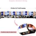 VIQIV Bracelet Band Compatible with Apple Watch Ultra Band 45mm 44mm 49mm 42mm 41mm 40mm 38mm Series 8 7 6 5 4 3 2 1 for Women Girls, Fashion Multi-Wraps Elastic Glitter Beaded Leopard Leather Strap for iwatch Bands