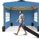 10x10 Outdoor Canopy Ten, Heavy Duty Pop Up Canopy with Removable Sidewalls and Sandbags