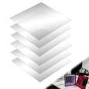 6 Pcs 12 x 12 Inch Acrylic Two Way Mirror Sheets, 15% Transparent See Through Panels for Infinity Mirror Effect, DIY Art and Creative Light Projects