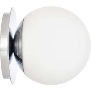 Chrome Wall Sconces, 1 Light Modern Globe Sconce, Wall Light for Bedroom Bathroom Living Room & Hallway Vanity Lighting, Ceiling Light Fixture (1-Light, Chrome)