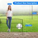 INJOPEXI Garden Fence 6 Panels 11.8ft (L)24in (H) Decorative Garden Fence with 6 Panels Rustproof Wire No Dig Garden Fences Animal Barrier Fencing for Outdoor Patio Backyard - Without Fence Gate