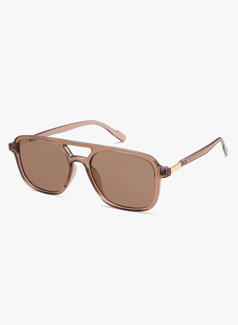 SOJOS Retro Aviator Sunglasses for Women Men,Trendy Rectangle Womens Mens Shades Sun Glasses SJ2202