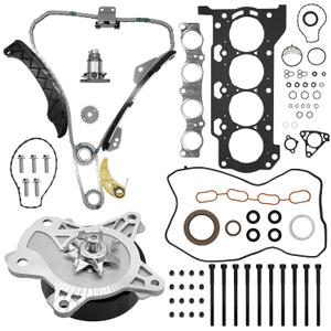 HS26515PT Head Gasket Timing Chain Kit with Head Bolts Water Pump Fit for Toyota Corolla 1.8L 2009-2015, for Matrix 1.8L 2009-2014, for Scion Xd 1.8L 2008-2014, Replace 13506-0T020, 13540-0T020