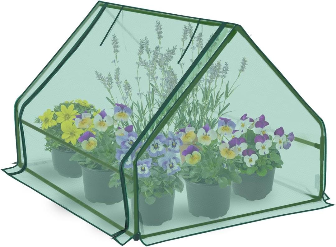 Mini Greenhouse, Portable 51" x 39" x 33" Green House, Compatible with Raised Garden Bed Planters, Reinforced Waterproof and UV-Resistant Hot House for Indoor and Outdoor Use. (4 x 2 x 1 ft)