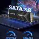 ORICO M.2 2280 SATA SSD, 512GB Internal M.2 SSD with B+M Key for Desktop/Laptop, SATA III 6Gbps NGFF Solid State Drive Low Power Consumption (PCIe NVMe Incompatible) - Y20M