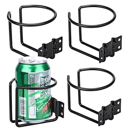 Marinebaby 2 pcs Boat Cup Holder,Stainless Steel Universal Drink Holders,Suitable for Boat,Truck,RV,Tractor,Outdoor Wooden Swing. (Black)
