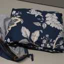 Bedsure 100% Cotton Reversible Duvet Cover Queen Size - Vintage Navy Floral Pattern Printed Comforter Cover with Zipper Closure & 2 Pillow Shams, Comforter Not Included (Vintage Navy Floral, 90"x90")