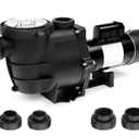 Pipopa 2HP 6540GPH Pool Pumps Above Ground and Inground, 1725RPM/3450RPM 2-Speed Swimming Pool Pumps with Basket Strainer, 1.5 Inch and 2 Inch Pipe Fittings, Low Noise, Energy Efficient