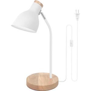 Himmel Desk Lamp, Adjustable Metal Table Lamp, Children's Table Lamp for Bedroom, Living Room, E27 Socket Reading Next to Lamp (White)