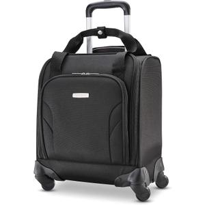 Samsonite Underseat Carry-On Spinner With USB Port, Jet Black, One Size
