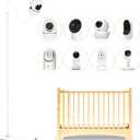 Baby Monitor Floor Stand Holder Compatible with HelloBaby, Nanit Pro & Flex Stand, Owlet, Infant Optics, Motorola, VAVA, 37.4" - 69" Adjustable Height Universal Baby Camera Floor Stand Mount