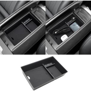 Center Console Accessory Organizer for 2023 Mercedes Benz EQE350,Armrest Storage Box Insert Tray Compatible with Mercedes Benz EQE350 EQE350+ EQE500 EQS 450+ 400 580 AMG 2023+Interior Accessory