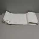 N&Y HOME Longer Shower Curtain Liner Fabric 72 x 75 inches, Hotel Quality, Washable, White Spa Bathroom Curtains with Grommets, 72x75