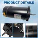 UST1102 1 Hp Up-Rated Swimming Pool Pump Motor Replacement for Century, A.O. Smith, Hayward Super Pump, Super II, Max-Flow,115/230V Pool Motor with Seal Kit SP2607X10 56J Frame, 3450RPM Motor