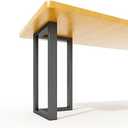 Luffioner Metal Table Legs 28 Inch,Table Legs Replacement Heavy Duty Square Tube Desk Legs Furniture Legs for Coffee Table, Dining Table Set of 2