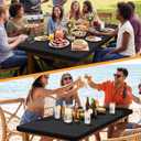 BDDC 2 Pack Rectangle Fitted Table Covers for 6 Foot Tables 30" x 72" Stretchy Spandex Black Table Cloth, Washable & Wrinkle-Resistant Tablecloth for Indoor/Outdoor Picnics, Patios & Events