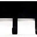 Plain 9" Key Holder & Sports Medal Hanger | Color: Black with 5 Hooks - Made in The USA