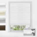 LazBlinds No Drill Cordless Cellular Shades, 35" W x 64" H, White