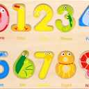 Aile Wooden Preschool Learning Number Puzzles Toys for Kids Age 2-4 Educational Toys.