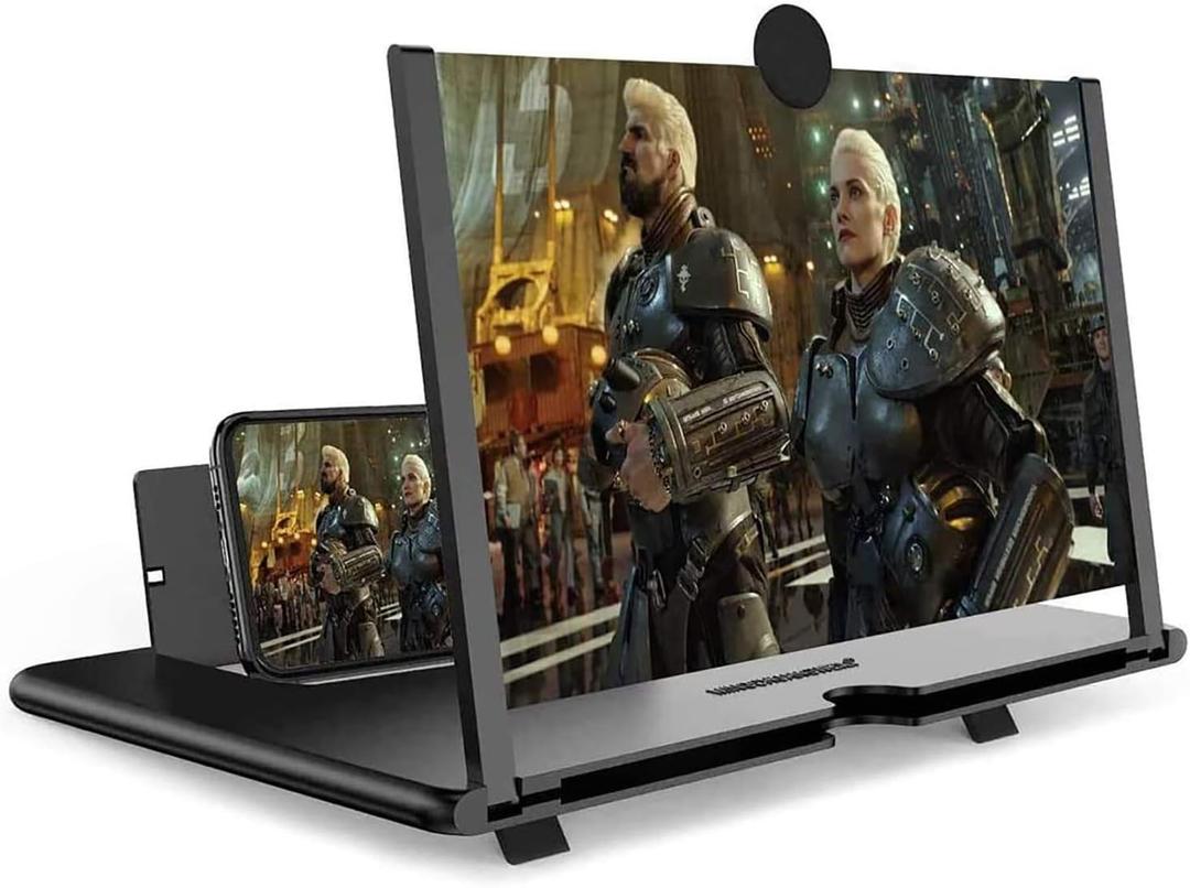 14 Inch Smartphone Screen Magnifier 3D HD Foldable Amplifier Phone Stand with Adjustable Angle Gift for Mom Dad Family Portable Universal Enlarger Movies Gaming Video