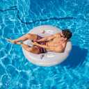 PoolCandy Tube Runner Pro 2.0 | Motorized Pool Float for Adults - Motorized Pool Tube with 66W Powerful Motor, Joystick Control, Phone Holder & Cup Holder (Blue)