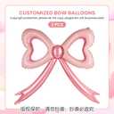 2 x Pink Bow Bachelorette Party Decorations - Bride-to-be Decorations with Bride-to-be Sign Banner, Bride Sash, Bow Balloons for Pink Tying the Knot Bridal Shower Bachelorette Decor