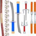 Ninja Warrior Toy Plastic Weapons Role Play Set for Boys and Girls Pretend Play Battles Dress up Party Photo Booth Props