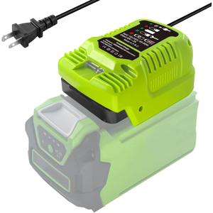 TPDL Mini Charger for Greenworks 40V Battery, 1/2 Size of Original, Compatible with G-MAX 40V Battery 29462, 29472 and for Greenworks Other 40V Battery