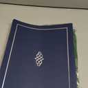 Ornate Blue & Silver Certificate Folders - Pack of 50, Linen Cover 80 lb. Stock, Folded, Die-Cut Corners, for Office, Business Awards, Graduation, School Diploma Holder, 9-1/2" x 12"