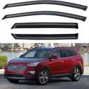 Window Visors Rain Guards Shield for 2013-2018 Hyundai Santa Fe, Out-Channel Window Vent Wind Deflectors Visors Shades for 13-18 Santa Fe (EXCLUDES Santa FE XL)