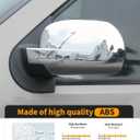 Chrome Fully Mirror Caps Covers Compatible with 2007-2014 Chevy Silverado GMC Sierra Avalanche Tahoe Suburban Yukon Escalade ESV Side View Door Mirror Cover Caps (Left Right)