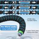 25 ft Expandable Garden Hose - Superior Strength 3750D - 3 -Layer Latex Core Garden HoseS - Expanding Water hoses - Extra Strong Brass Connectors/Storage Bag