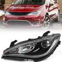 Huray Left Headlight Assembly Fit for Chrysler Pacifica 2018 2019 2020, LH HID Headlamp [Only for Xenon Model] OE Style Replacement for CH2518152 68228949AH Driver Side