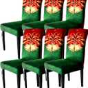 beifivcl New Year Chair Covers Set of 6, Xmas Dining Chair Back Covers, New Year Chair Slipcovers Protector Decoration, Removable and Washable, New Year Kitchen Decor/Restaurant Party Home Decor (Bell)