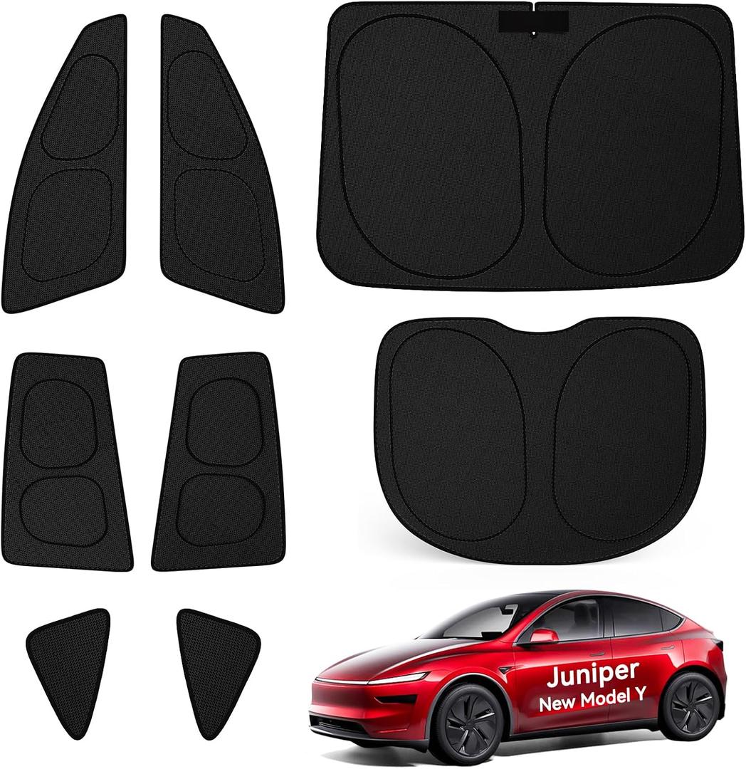 Side Window Sunshades for Tesla Model Y Juniper 2025-2026, 8 PCS