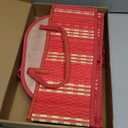 4Set Large Sturdy Bamboo Baskets for Gifts Empty - Hold 15 lbs Each, Easy to Assemble, Rustic Wrapping Basket Kit for Graduations/Mother's Day/Birthday/Baby Shower/Wedding/Housewarming, Red