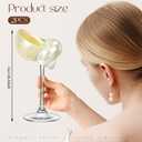 Conch Shell Wine Glasses Wedding Wine Cup Martini Goblet Cocktail Drinkware Drinking Stemware for Valentine Birthday Wedding Bridesmaids Anniversary Party(White Conch,Clear Base,2 Pcs)