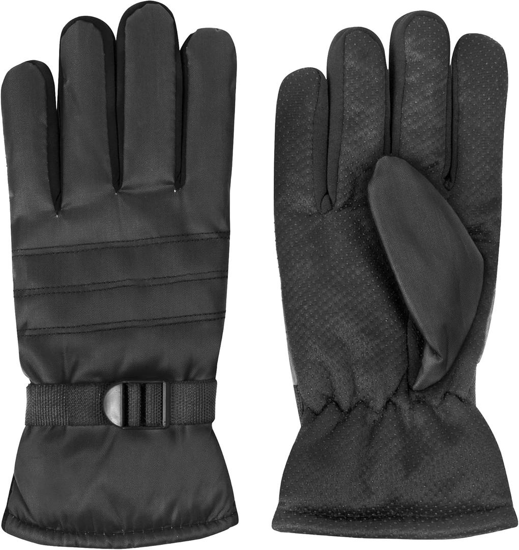 Trail maker Windproof Waterproof Insulated Winter Gloves for Men and Women, Warm Gloves for Extreme Cold (Black)