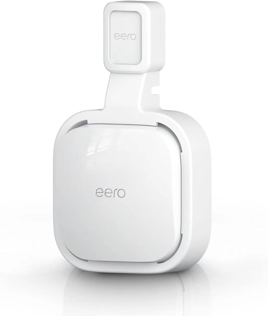 Wall Mount Holder for eero Pro 6e/Pro 6 Mesh Wi-Fi System,Outlet Wall Mount Stand Bracket for eero Pro 6e tri-Band Mesh,Wall Bracket for eero Pro 6 Extender Router Wire Organizer (1)