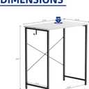 Pamray 23 Inch Computer Desk for Small Spaces, Home Office Work Desk with Headphone Hook, Small Office Desk Study Writing Table