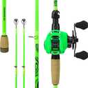 KastKing Zephyr Dual-tip Casting Combo, Right-Hand, 6'6" ML&M Rod, Green