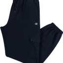 Champion Cargo Sweatpants for Men Big and Tall Fleece Jogger Sweatpants (3X-Large Tall, Navy)