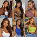 Dark Brown Human Hair Bundles Color 4 Straight 24 26 28 Inch Brazilian Virgin Double Weft Chocolate Brown Hair Extensions Soft Smooth Bouncy for Black Women