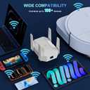 2026 AX1800 WiFi 6 Extender Signal Booster - Dual Band 2.4G/600Mbps & 5.8G/1200Mbps, WiFi Extender with Gigabit Port, 802.11AX Tech, 13999 Sq.Ft Long Range WiFi Repeater, Connects 105+ Devices